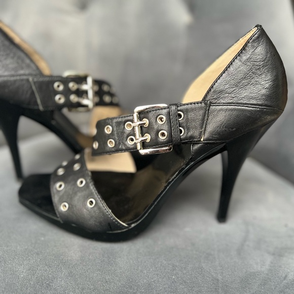 Leather black heel - Picture 2 of 7